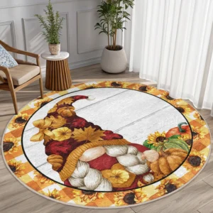 Harvest Sunflower Round Living Room Rug